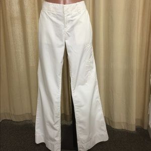 Lucky Brand white, wide leg, embroidered pant
